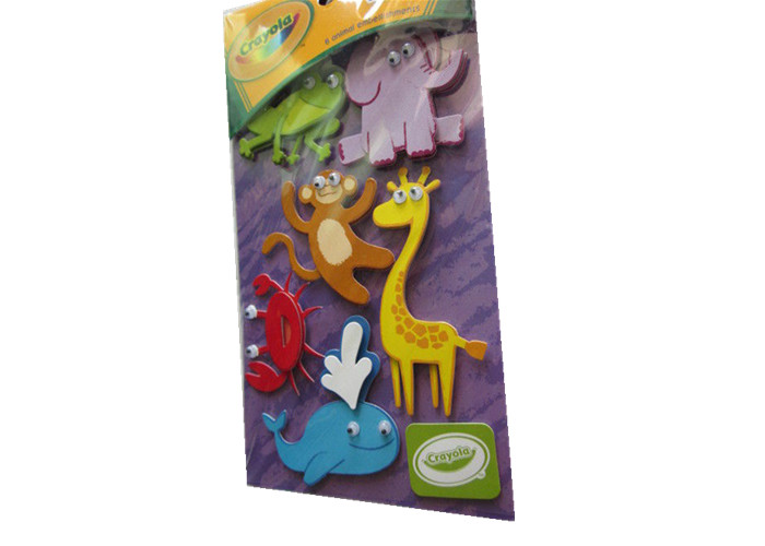 3D Embellishments Die Cut Paper Stickers 12*7cm Eco Friendly