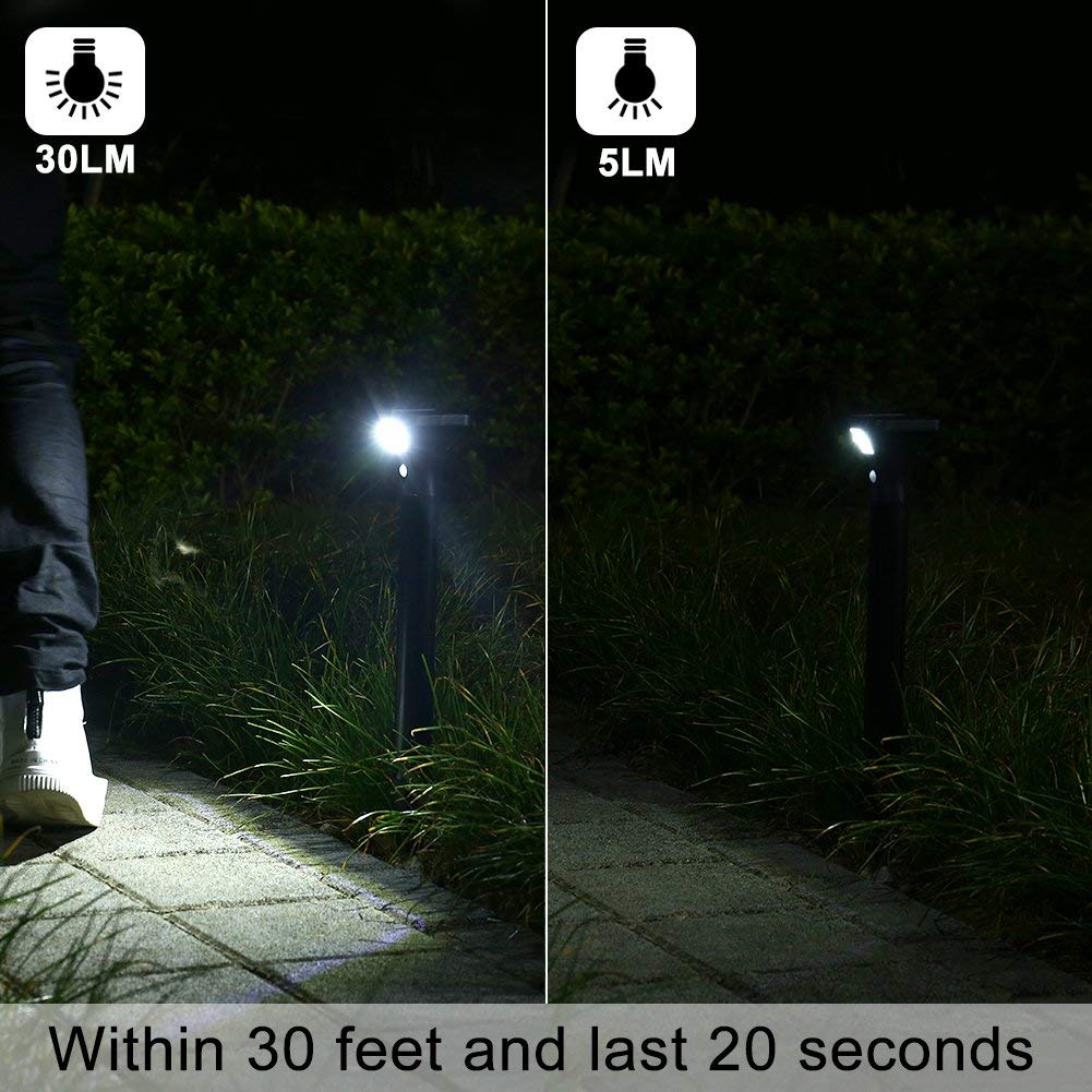 IP65 Waterproof 5000K Solar Garden Path Lights / 3.7v 30 Lumen Solar Path Lights