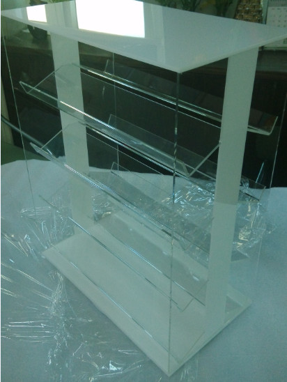 360 D Rotating Clear Lockable Acrylic Countertop Display Case W/ Double-Sided 6 Shelves