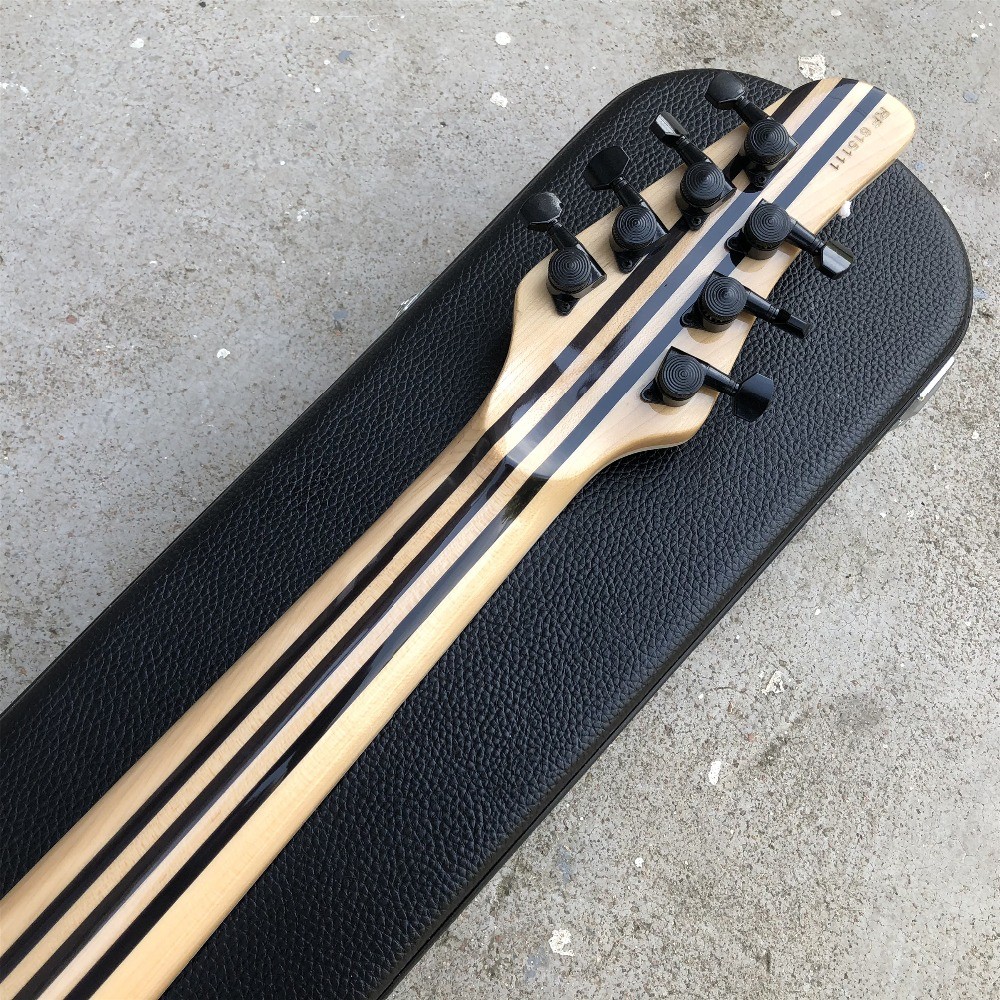 Flame Maple Top 7 Strings Electric Guitar,Abalone binding,Ebony fingerboard Neck through body Mayones Electric Guitar