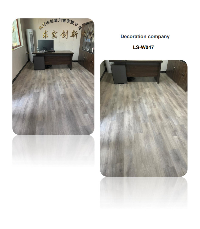 Anti Polluting SPC Click Flooring Ultraviolet Resistant Unilin Click Cement Pine Burlywood Wood Grain GKBM JR-W17014