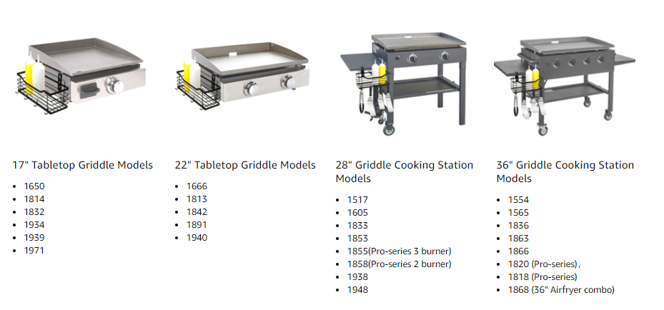 Removable Griddle BBQ Caddy Organizer For All Blackstone 17" 22" 28" 36" Space Saving Storage for Grilling Tools