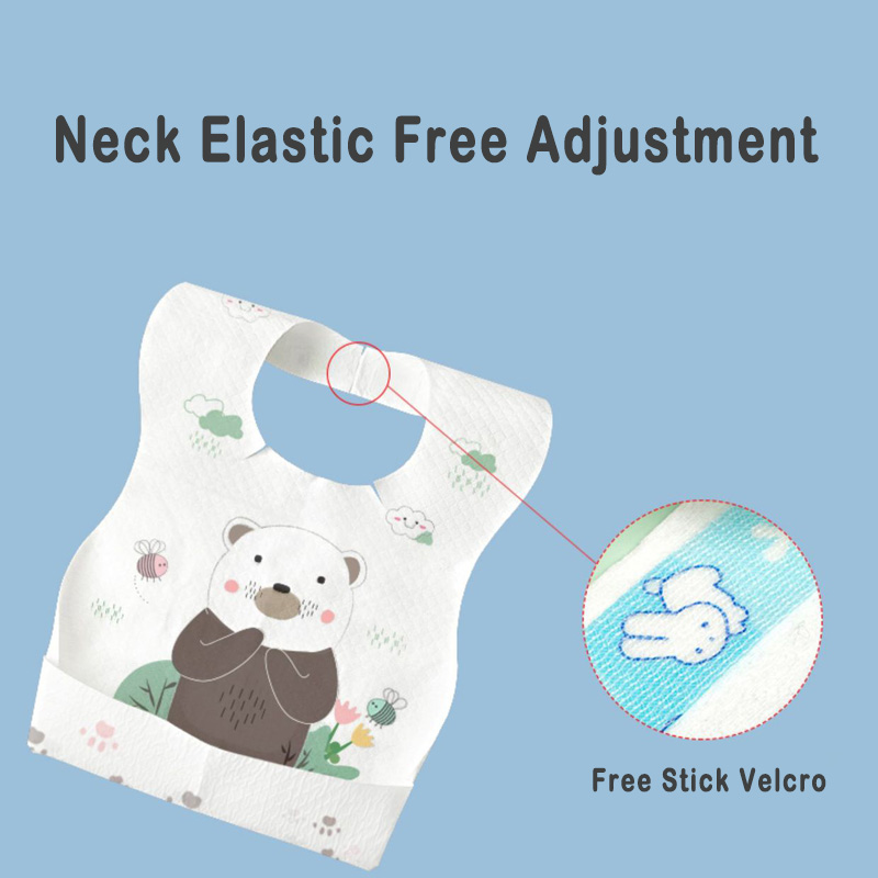 Organic Cotton Baby Waterproof Feeding Bib in a Comprehensive Assortment of Colors