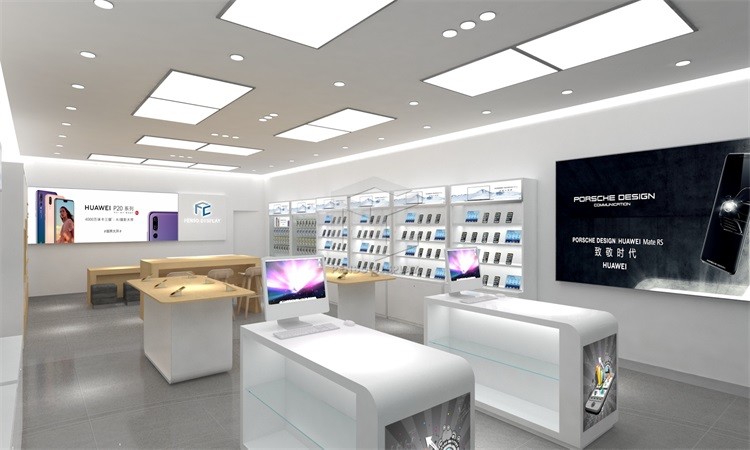 16mm MDF Phone Shop Display Cabinet High Density Boards EPE Cotton Pakcaging