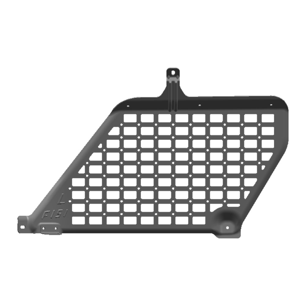 Convenient Black Molle Rear Window Storage Panels for Offroad Gear and Recovery Tools