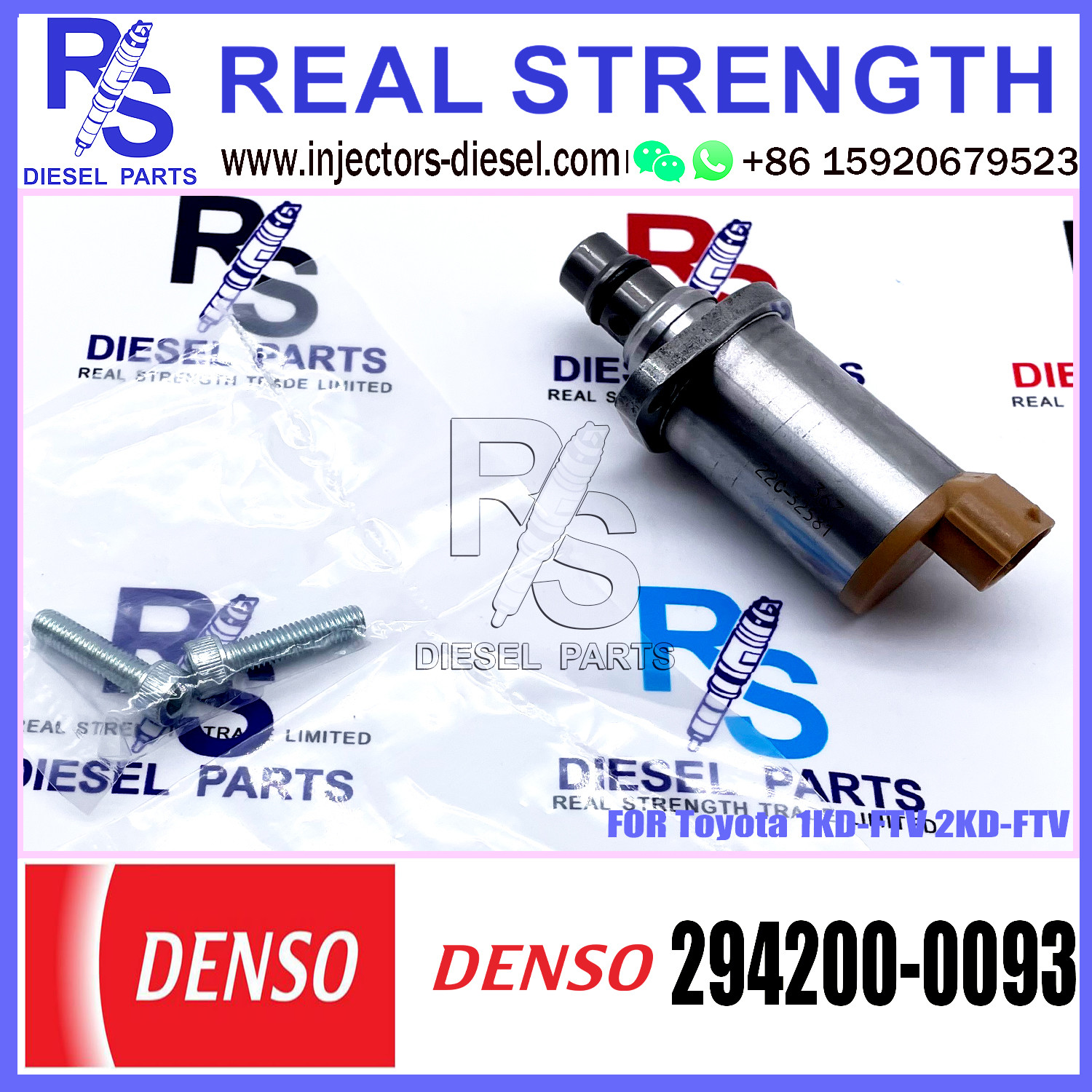 DENSO Suction Control Valve 294200-0093 Applicable to Toyota 1KD-FTV 2KD-FTV