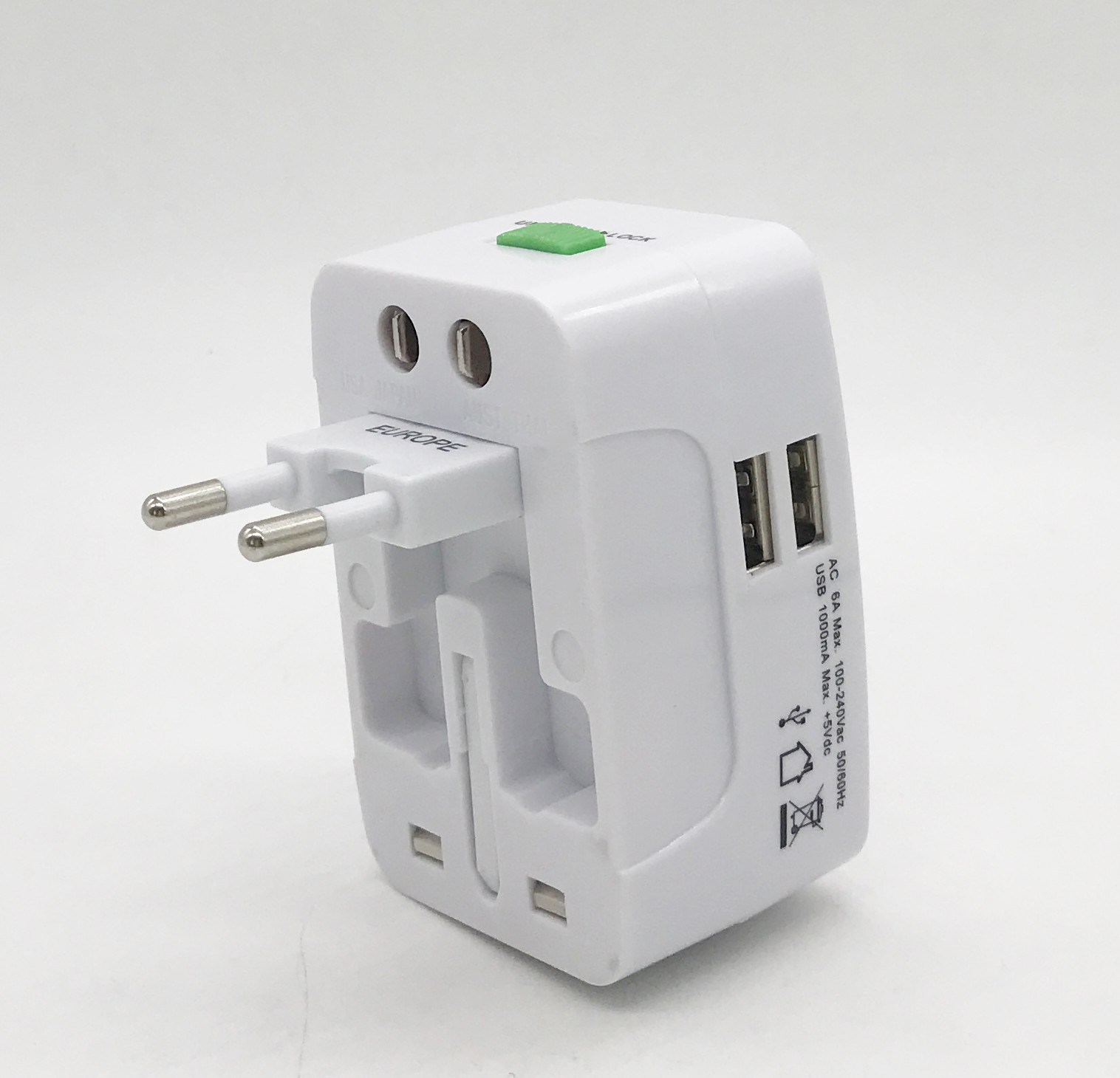 Dual Usb Worldwide Universal Travel Chargers