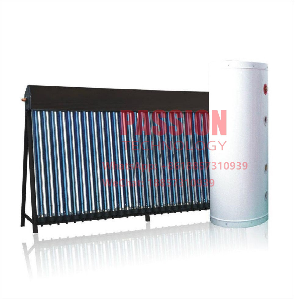 500L Split Pressurized Solar Water Heater Copper Coil 50tubes Heat Pipe Solar Collector