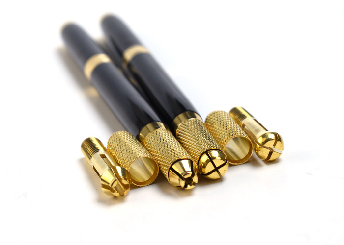 Aluminum Double Head Manual Tattoo Pen For Microblading Eyebrow