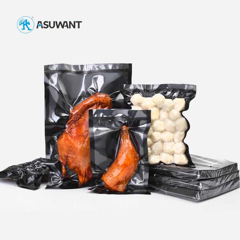 PE Heat Sealing Food Vacuum Seal Bags Front Clear Back Black Eco Friendly