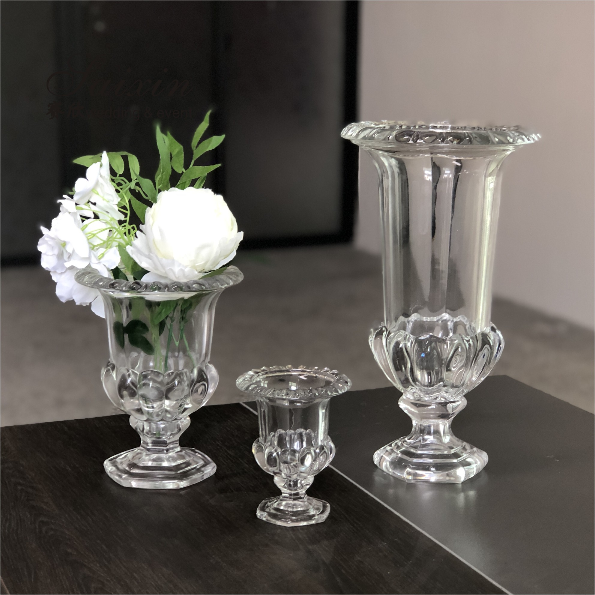 Events Wedding Art Decoration Vase Gold Metal Trumpet Vases Party