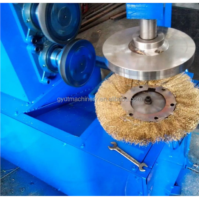 Steel Wire Brush Making Machine for Rust Removal PLC Control 450mm Crimped Wire Wheel