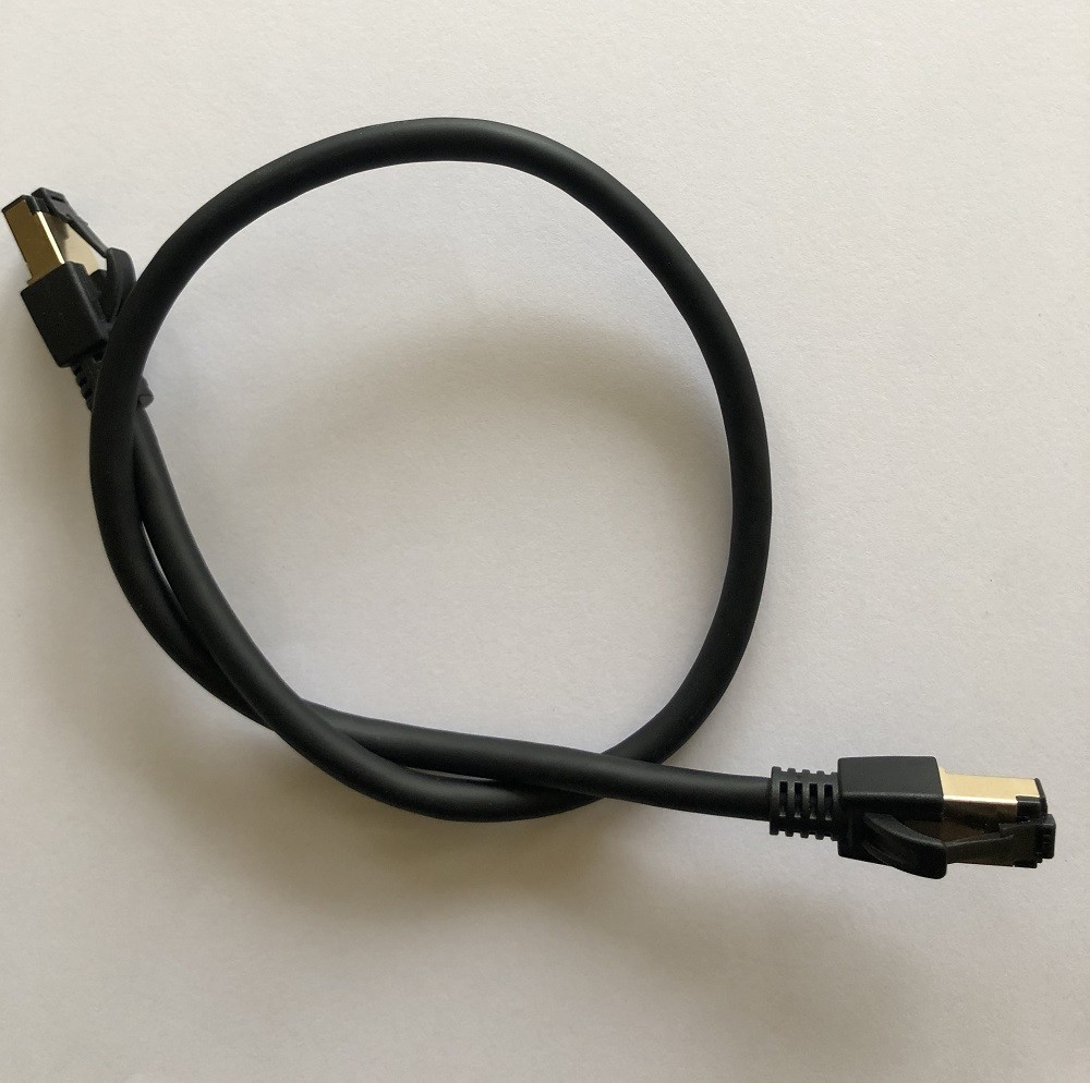 600MHz CAT8 SFTP Patch Cord Ethernet Cable Matter Soft PVC Jacket For Internet Work