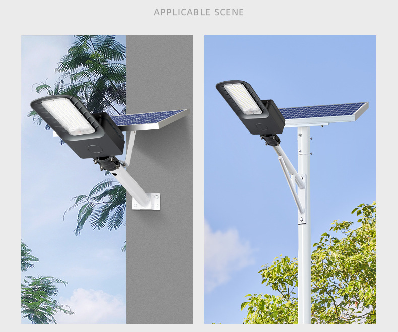 Height Split LED Solar Street Light Compact Panel For Garden Landscapes
