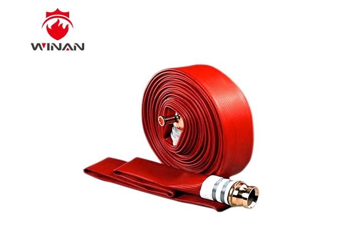 1 1/2" X 50' Double Jacket Fire Hose Alum NH Couplings EPDM Rubber Linner