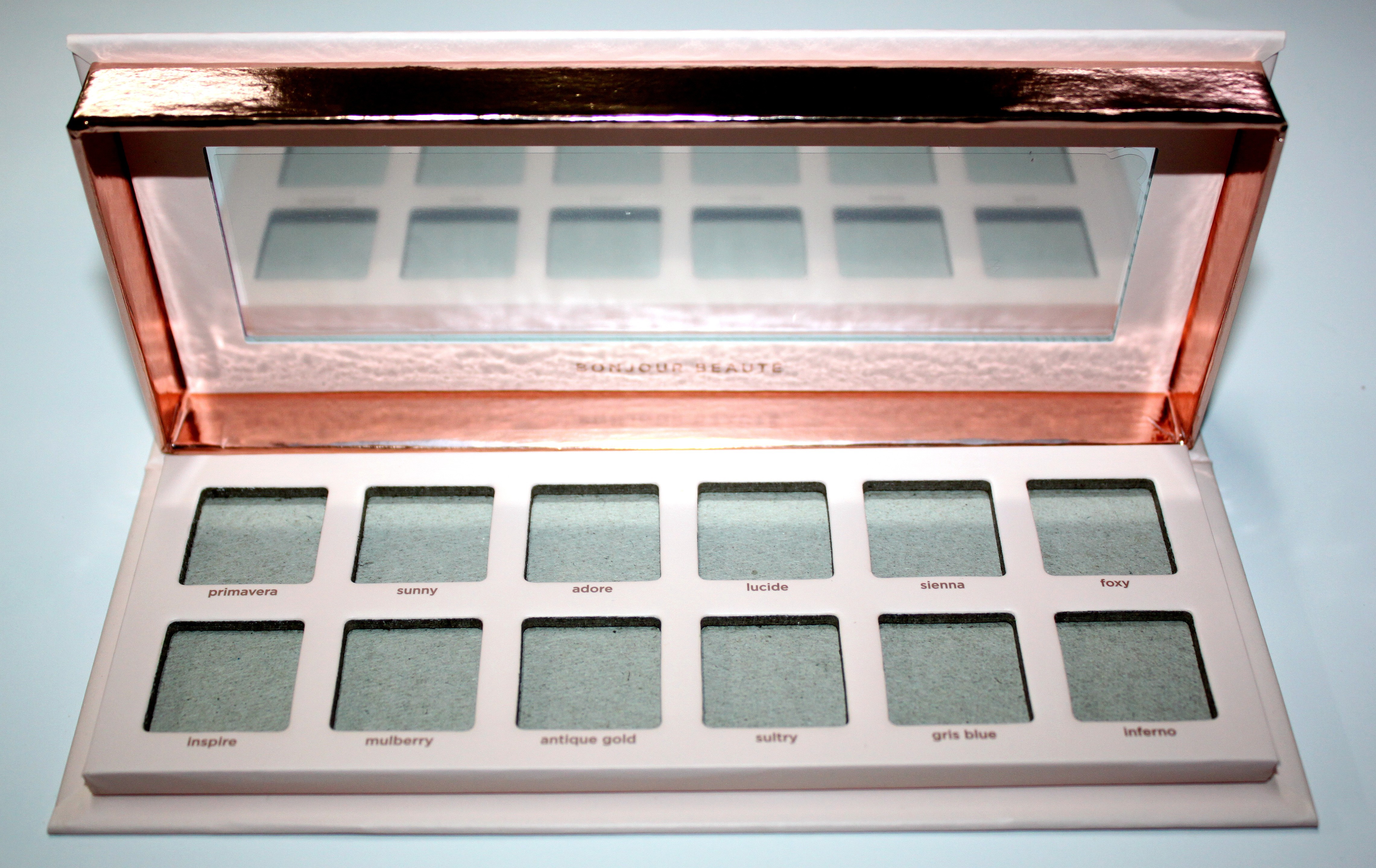 Rose Gold Large Magnetic Eyeshadow Palette / 12 Pan Palette Pantone CMYK color