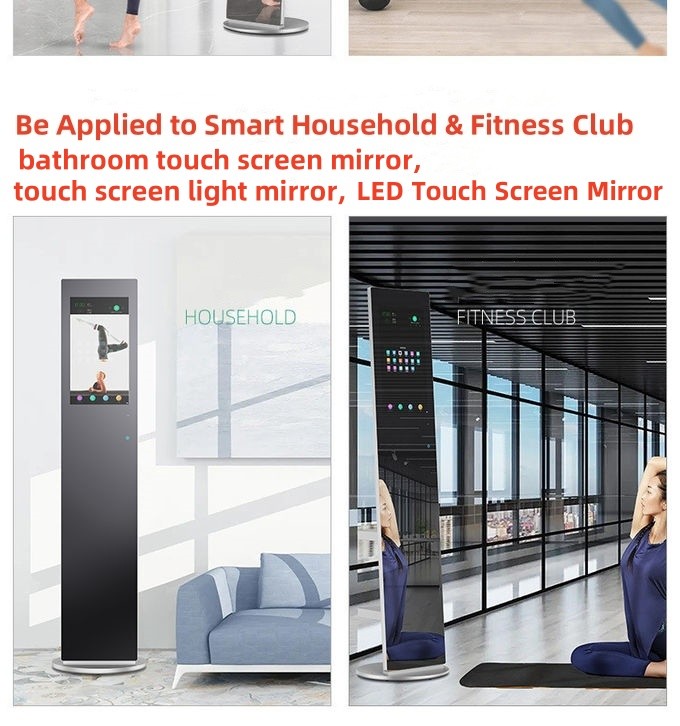 Factory sale Customizable Multi touch projected capacitive (PCAP) touch screen panel waterproof oilproof Smart Mirror Touch Panel for Fitness Club and