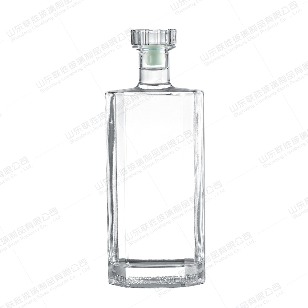 Healthy Lead-free Glass Bottle Custom Size Accepted for Glass Whiskey Decanter 750 Ml