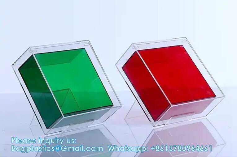 Wholesale Color Acrylic Transparent Box Double Layer Plexiglass Storage Box Bridesmaid Accompanied Gift Box