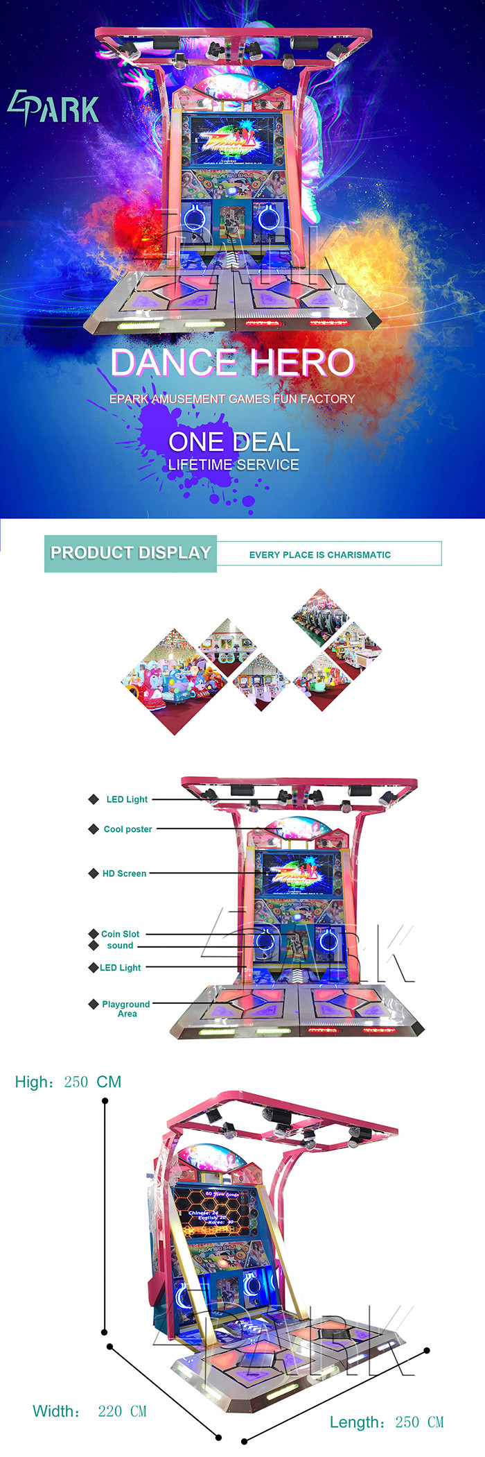 Coin Operated Arcade Dancing Game Machine Fashion And Atttractive