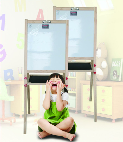 90cm Sliding Wood Framed Magnetic Chalkboard Kids Security Grinding Process