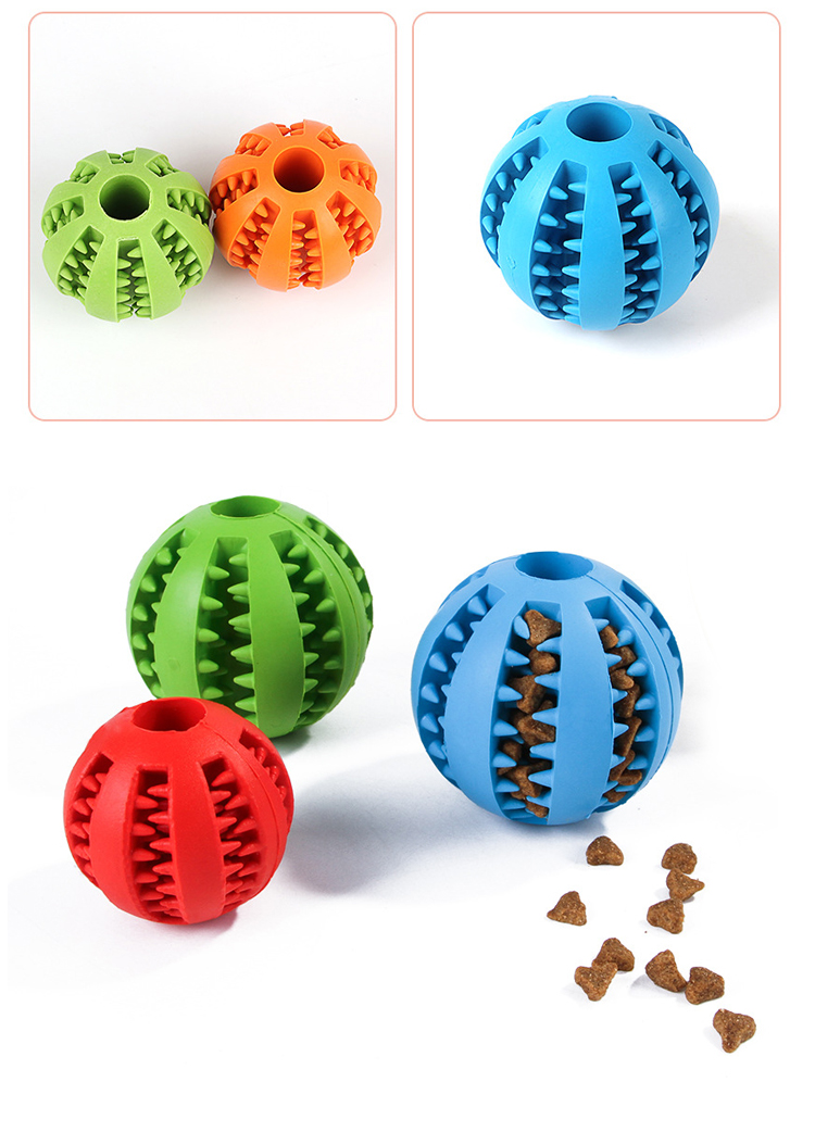Rubber TPR 5cm Interactive Dog Ball Toys Indestructible Dog Ball Blue Orange Yellow