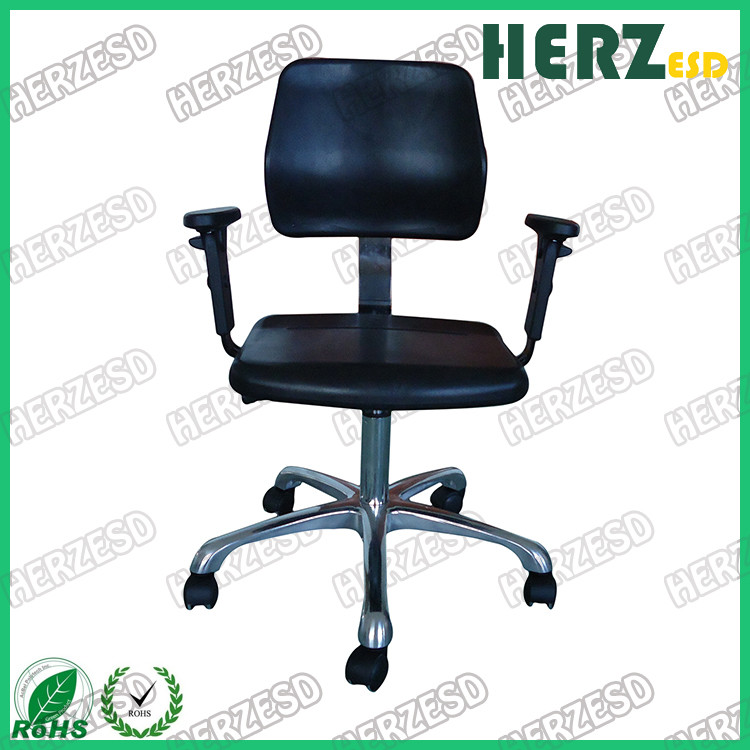 Adjustable Industrial Workshop ESD Chair PU Foam ESD Worker Chair With Armrest