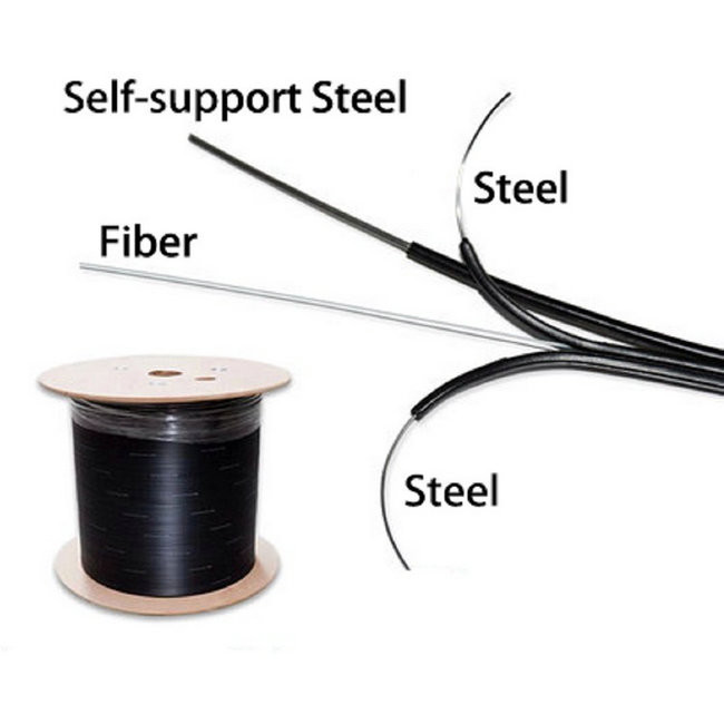 1 Core Fiber Optic Cable Outdoor Self-Supporting LSZH Jacket FTTH GJYXCH