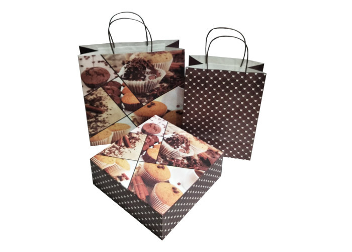 Elegant Bakery Packaging Bags Take Away Food Packaging Twisted Handles