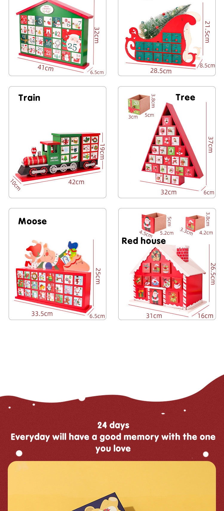 Cardboard Paper Box Christmas Recycled Calendar Gift Boxes