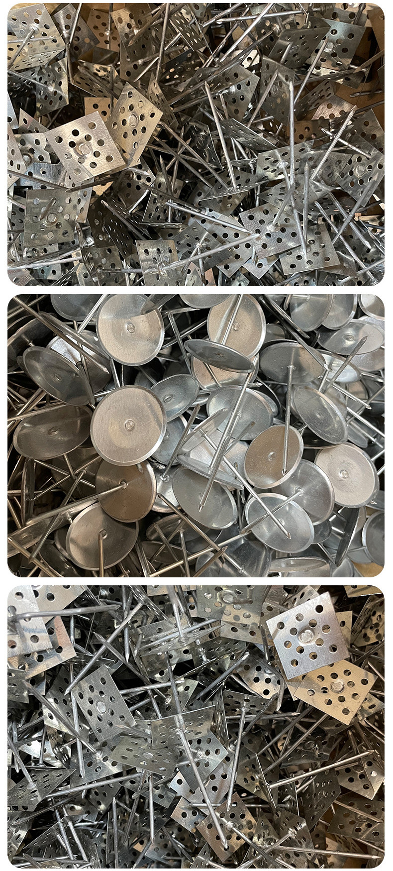 20mm-300mm Spindle Type Insulation Stick Pins Perforated Base Anti Corrosion