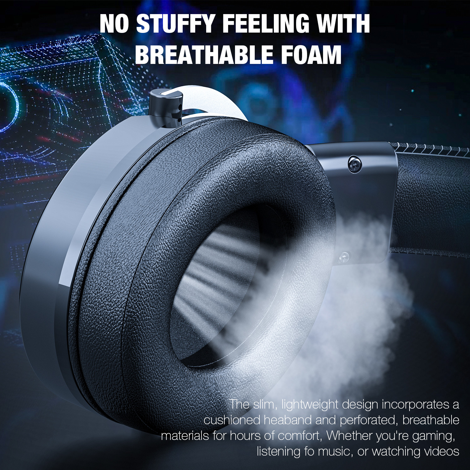2.2m Wire Omnidirectional PC Gaming Headset Onkuma X11 Pro Ergonomic ABS
