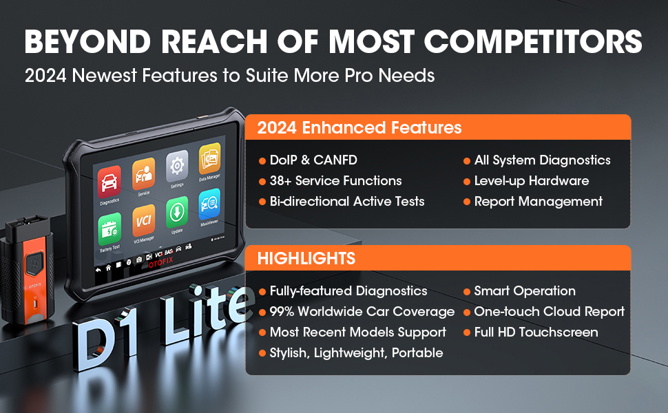 OTOFIX D1 Lite All System Diagnostic Bidirectional Scan Tool with 38+ Special Services