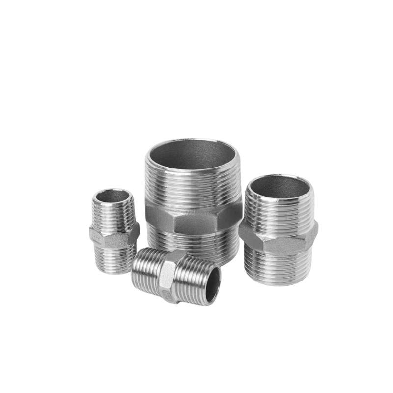 Stainless Steel 1/4 Inch 1/2 Inch Thread Nipple for Plumbing Hardware