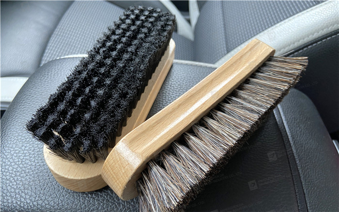 Horsehair Solid Beech Wood Handle Cleaning Brush 12x5.7x4cm