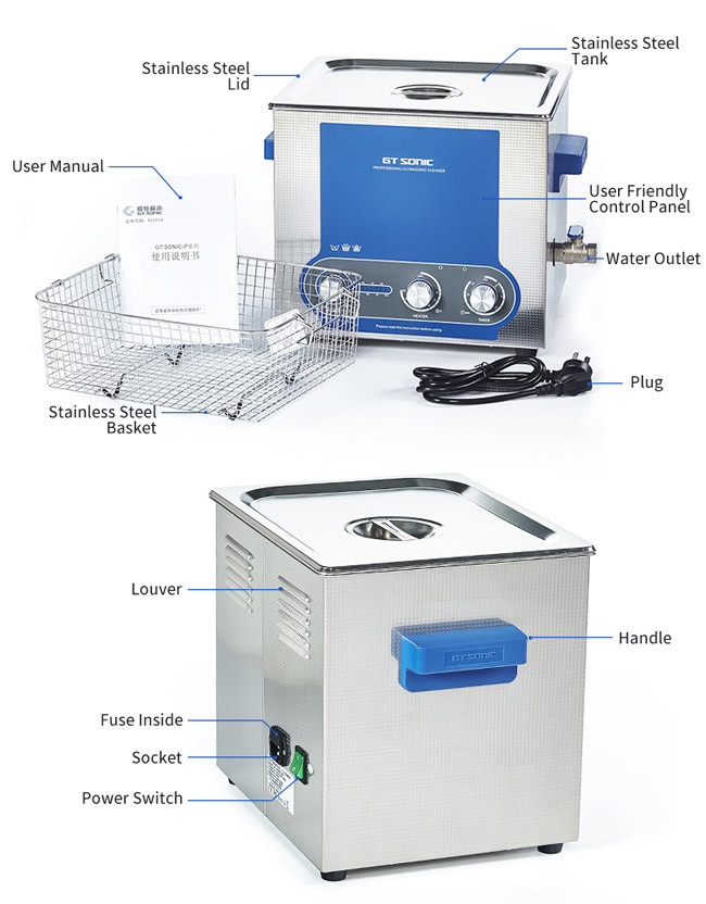 Engine Block Ultrasonic Digital Cleaner , Metal Benchtop Ultrasonic Cleaner