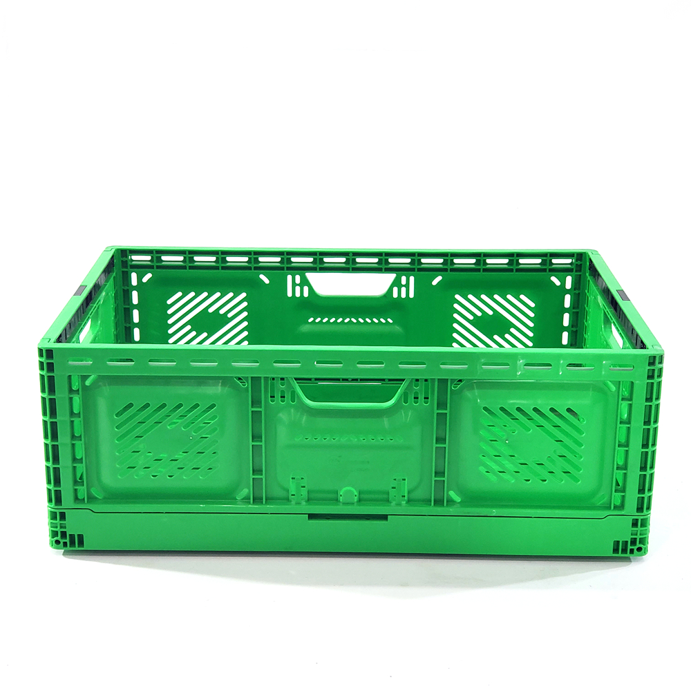 Foldable Mesh Crates For Vegetable Collapsible Plastic Shipping Crates 600x400x52mm