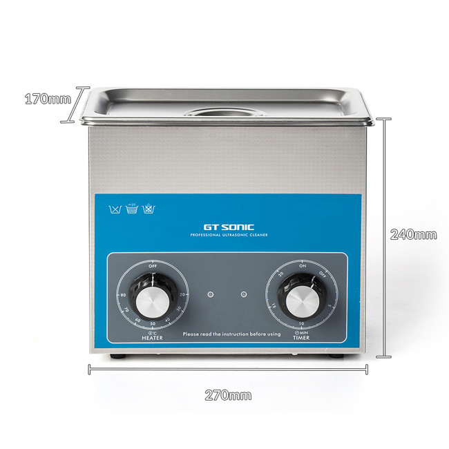 GT SONIC 100W 40KHz 3L Parts Ultrasonic Cleaner For Injector