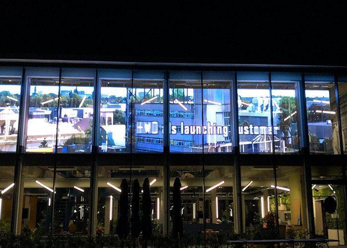 Ultra Wide Viewing Angle Transparent Glass LED Display 240w 1000x500mm