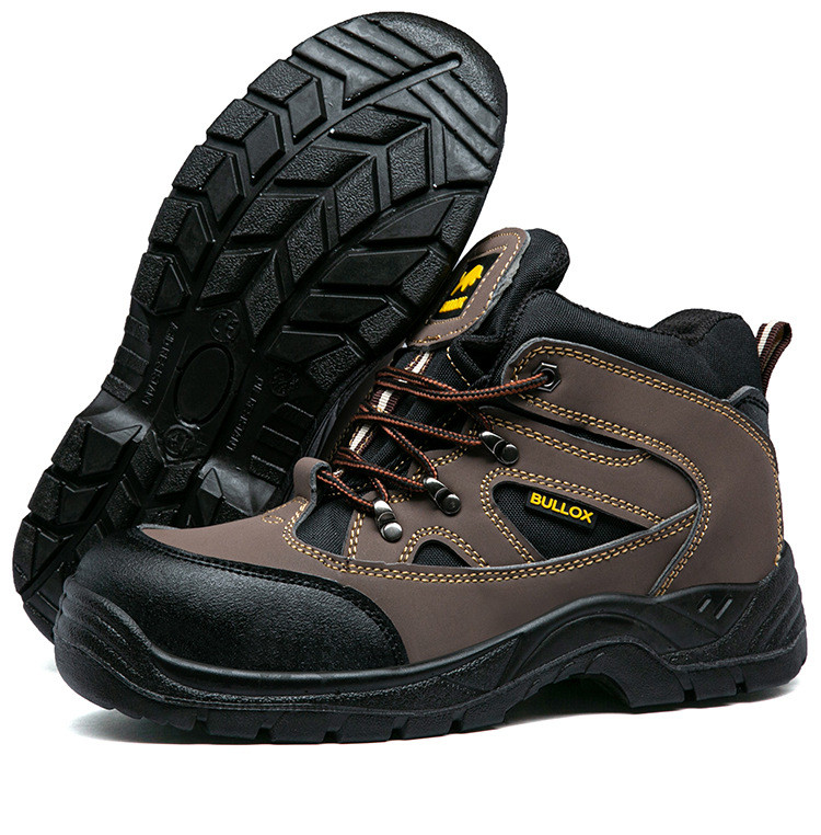 Security Work Boots Oxford Cloth Safety Boots PU Injection Sole Steel Plate Anti-proof Work Shoes For Men