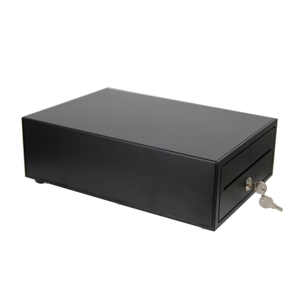 W208mm 13.9Lbs POS Cash Drawer Cash Register Money Box With Key Lock