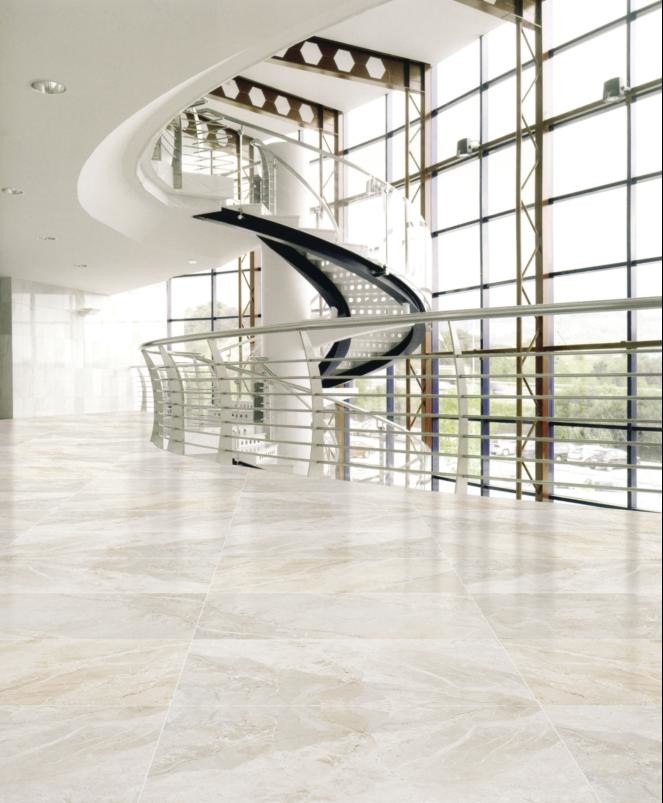 Polished 60x120 cm Size Marble Look Porcelain Tile 12mm Thickness