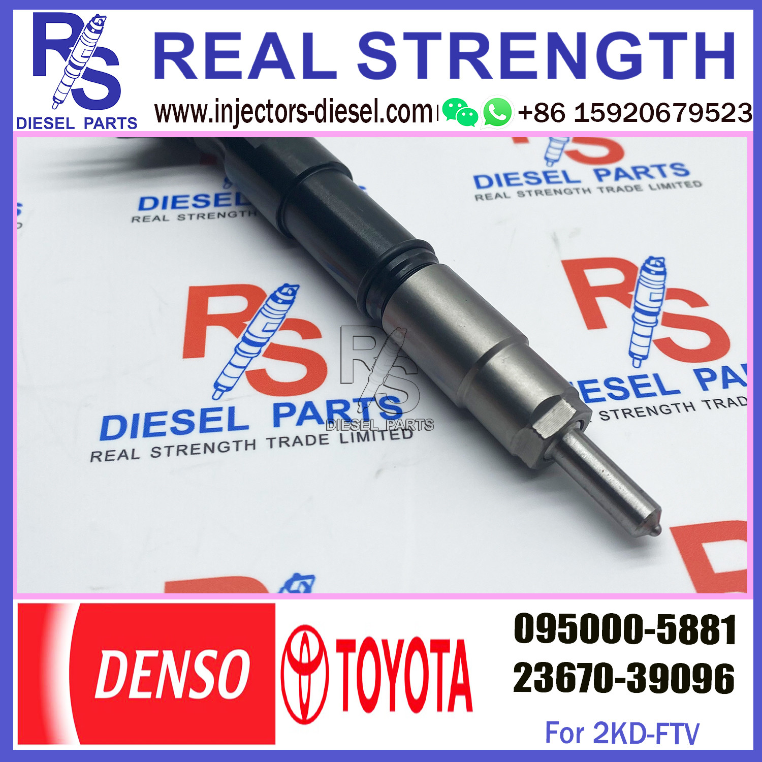 Common Rail Fuel Injector 095000-5881 Diesel Engine Fuel Injection Nozzle 23670-30050 For Toyota 2KD-FTV