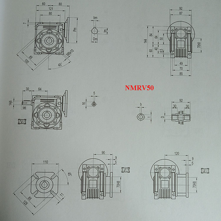Transmission Gearboxes NMRV Speed Reducer