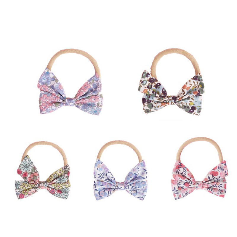Butterfly Elastic Baby Headband Printed Kid Gift Manual Hair Accessories 9*6cm