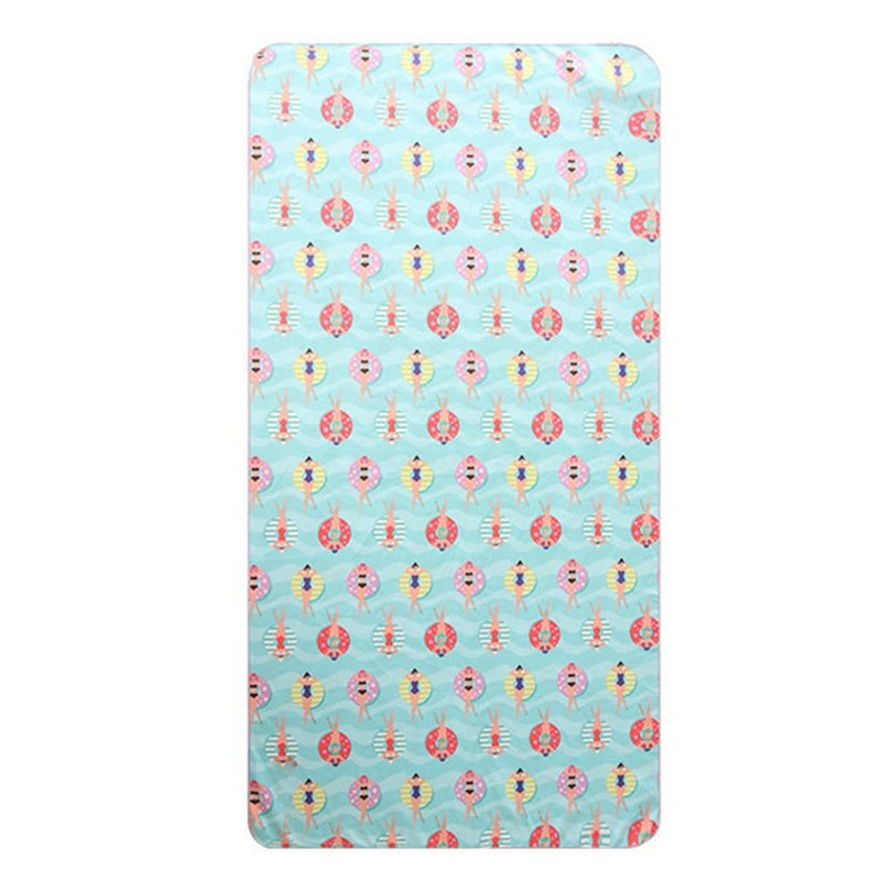 Super Absorbent Microfiber Fitness Poncho Beach Towel Floral Printed