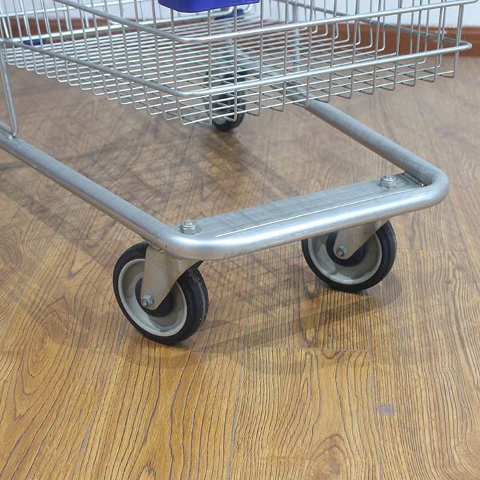 Galvanize Two Layer Shopping Trolley With Printing Logo Metal Shopping Trolley