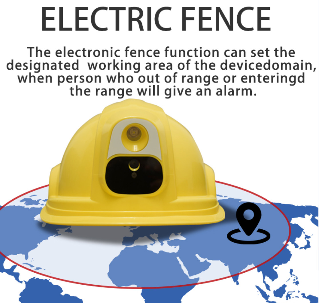 Hard hat Safety helmet 4G Real-Time GPS wifi live streaming for Mining Construction end software server