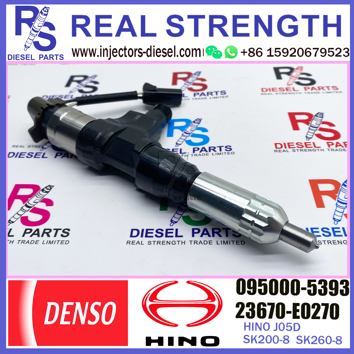 For HINO J05D Common Rail Fuel Injector 095000-5391 095000-5392 095000-5393 23670-78060 23600-78061 23670-E0270