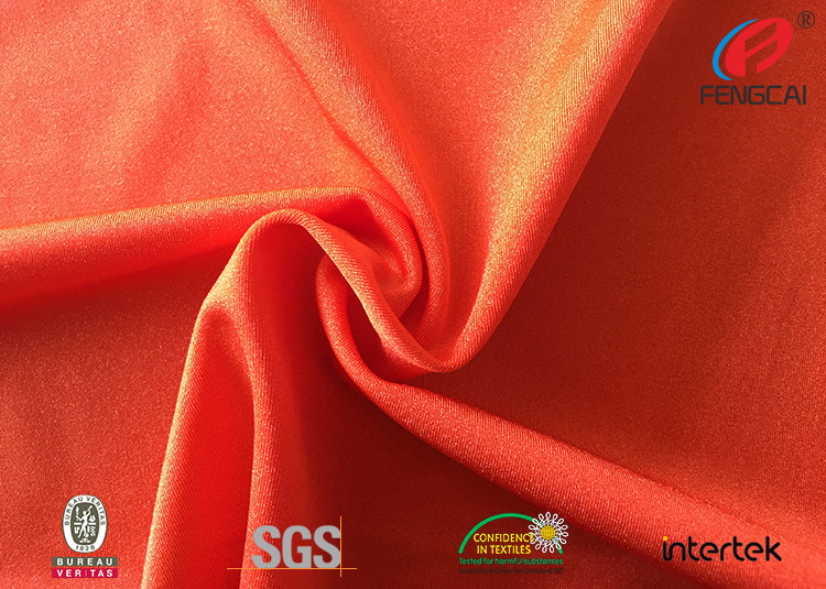 Garment Nylon Lycra Spandex Fabric , Shiny Lycra Bathing Suit Fabric Anti Pilling